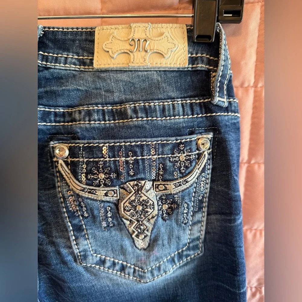 Miss Me Dark Blue Boot Cut Jeans - Picture 3 of 4